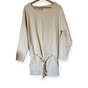 Free People Beach Knit Sweater Dress Tie Drop Waist